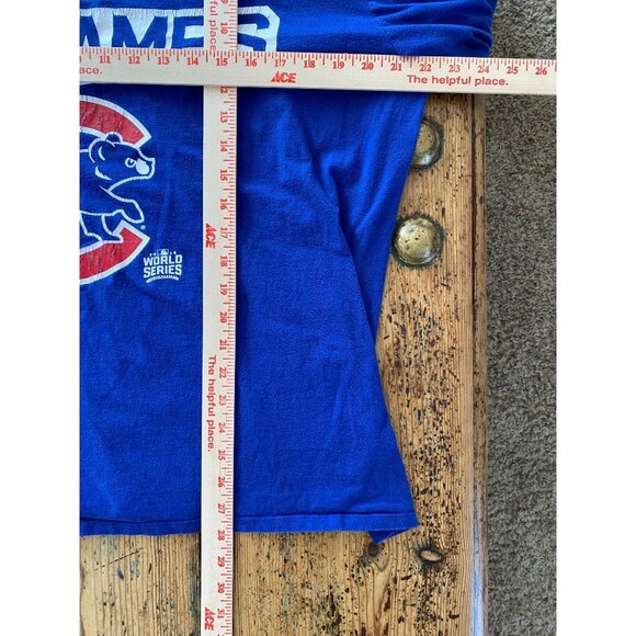 Nike‎ Mens Cubs World Series Champs 2016 Long Sleeve Tee XL Blue Athletic Cut - Picture 5 of 5